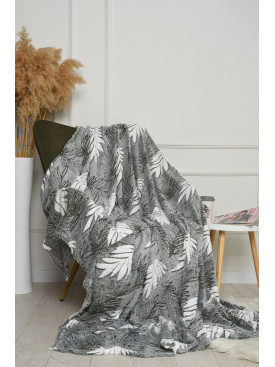 Плед зеленого цвета с принтом размер 200*230 154787C