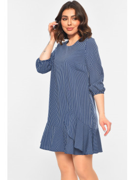 Сукня жіноча смугаста синього кольору 520 155072C