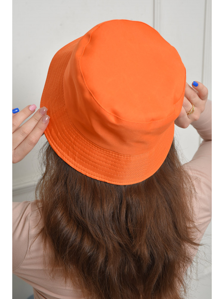 Панамка жіноча однотонна помаранчевого кольору 155974C