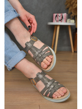 Босоніжки жіночі темно-сірого кольору 1925-9 156033C