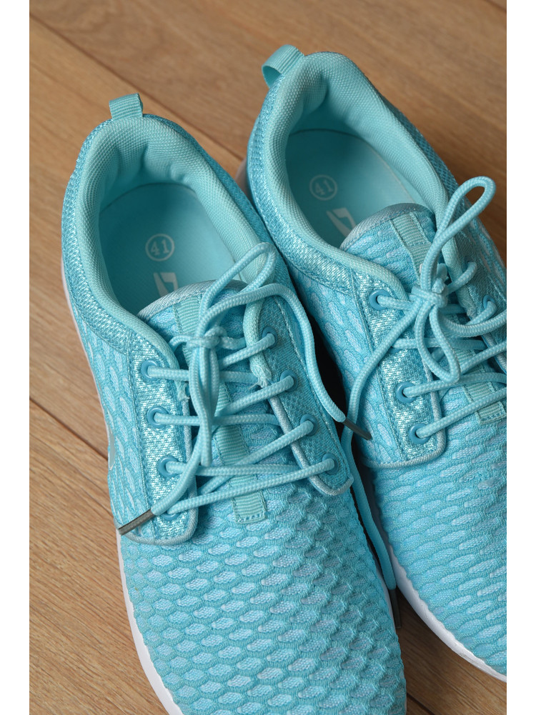 Кросівки жіночі блакитного кольору на шнурівці 08-2 156197C