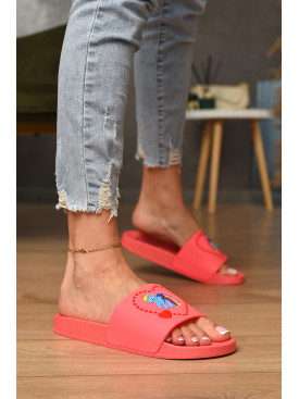 Шльопанці жіночі рожевого кольору з поні 13070-6 156206C Шльопанці жіночі рожевого кольору з поні 13070-6 156206C