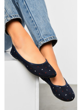 Балетки женские темно-синего цвета текстиль 2 156474C Балетки женские темно-синего цвета текстиль 2 156474C