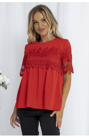 Блуза жіноча червоного кольору 157075C
