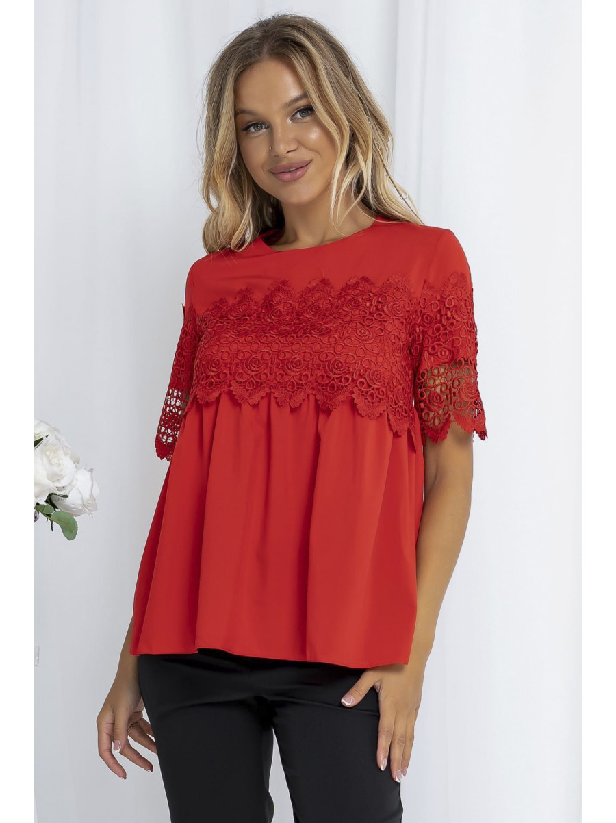 Блуза женская красного цвета 157075C