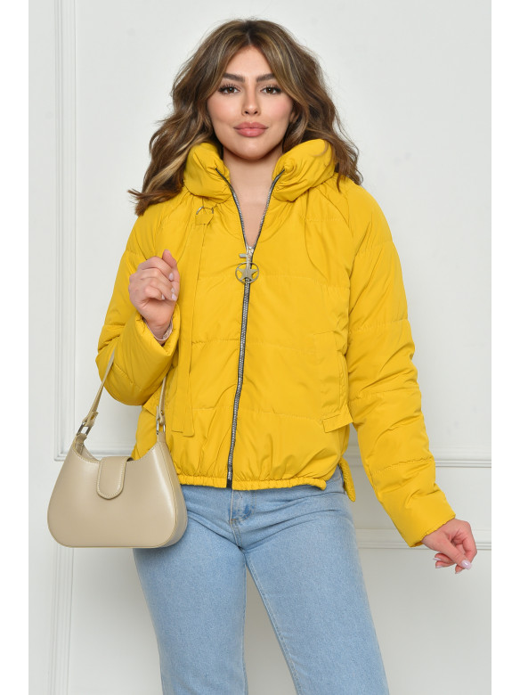 Куртка жіноча демісезонна жовтого кольору 262 157346C