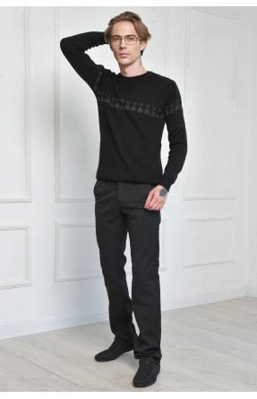 Штани чоловічі на флісі чорного кольору 157679C