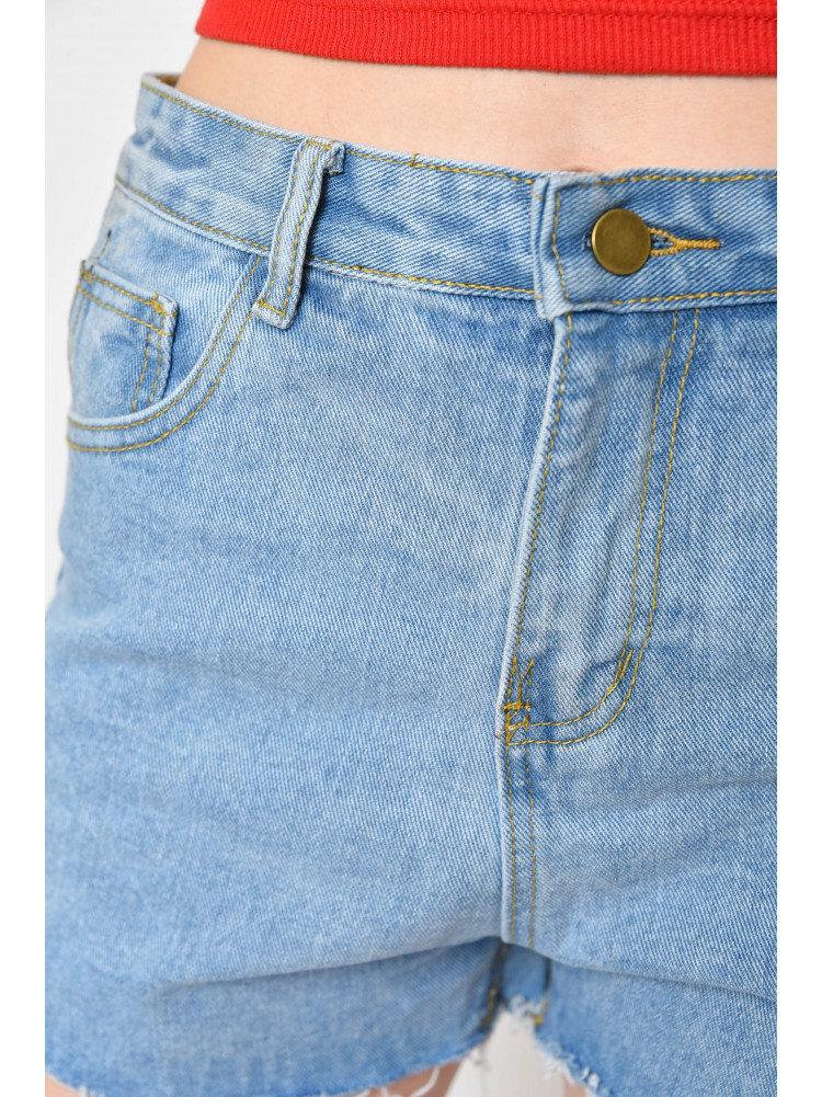 Шорты женские джинсовые голубого цвета 9117 157894C