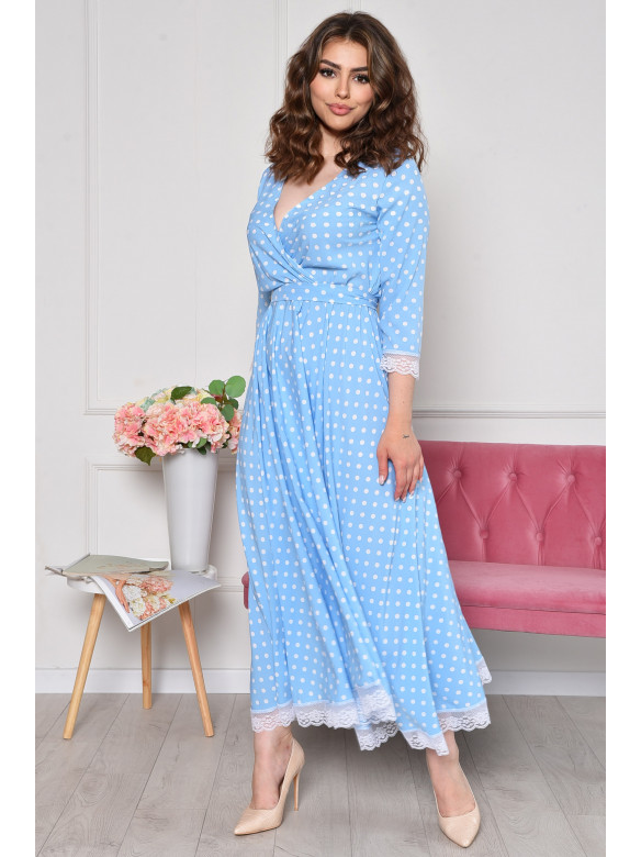 Платье женское голубого цвета размер 44-46 158217C