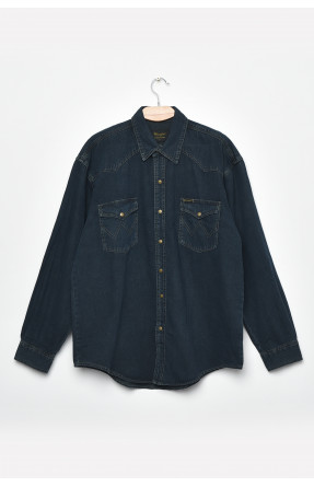 Рубашка джинсовая мужская темно-синего цвета 158282C