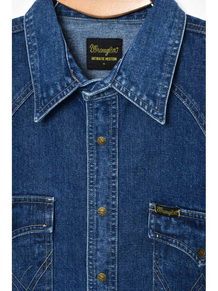 Рубашка джинсовая мужская синего цвета 18 158305C