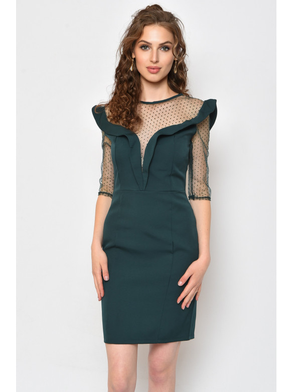 Платье женское темно-зеленого цвета 158335C