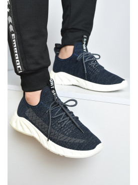 Кроссовки мужские темно-синего цвета текстиль 08-1 158452C Кроссовки мужские темно-синего цвета текстиль 08-1 158452C