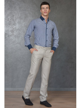 Брюки мужские бежевого цвета размер 44 158453C Брюки мужские бежевого цвета размер 44 158453C