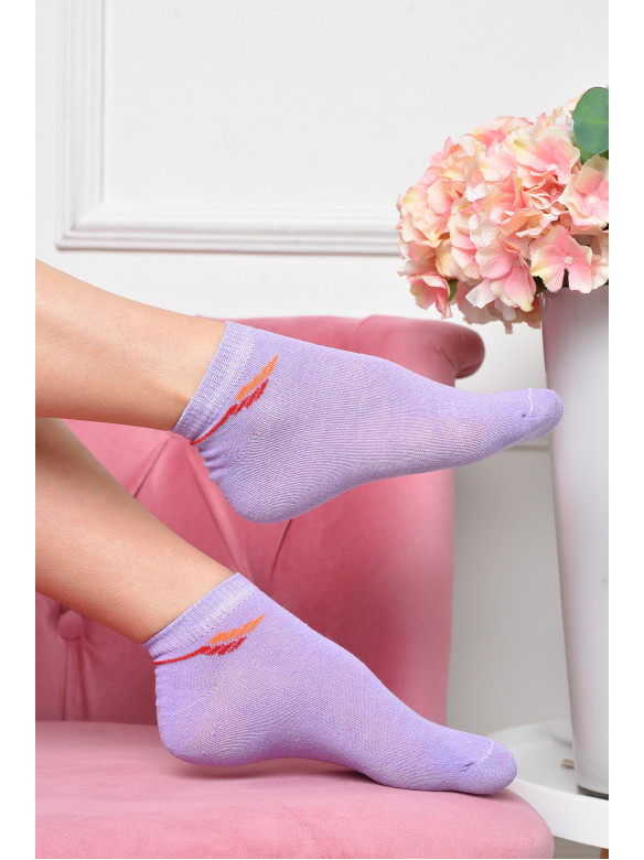 Шкарпетки жіночі короткі бузкового кольору розмір 36-41 159140C