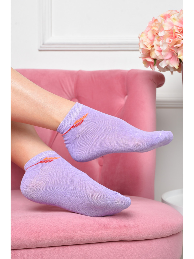 Шкарпетки жіночі короткі бузкового кольору розмір 36-41 159140C