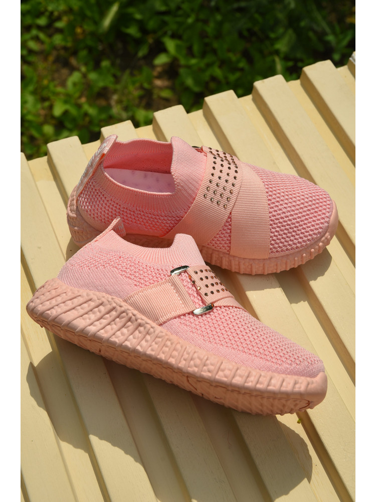 Кроссовки детские для девочки розового цвета 261-3б 159477C