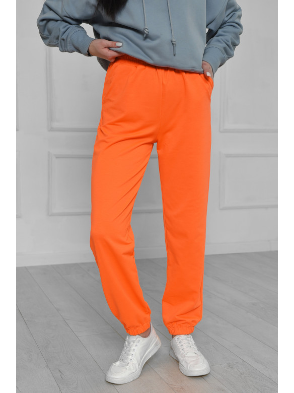 Спортивні штани жіночі яскраво-помаранчевого кольору 160026C