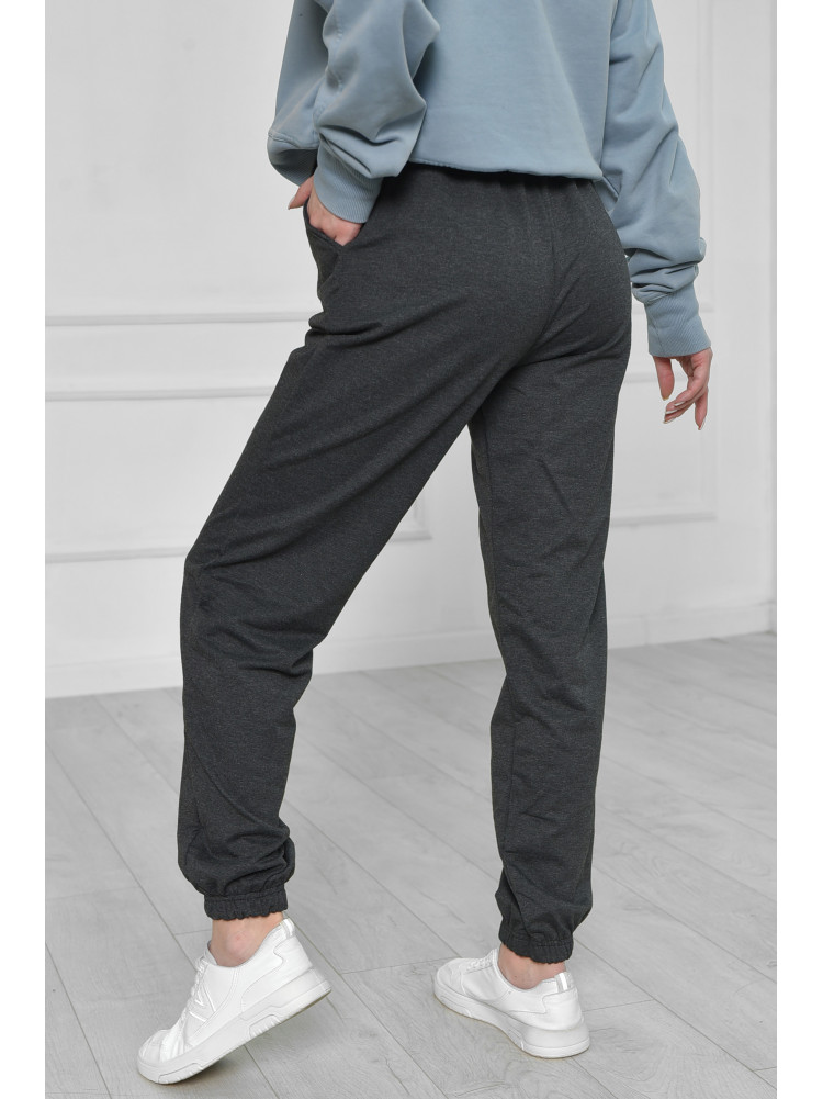 Спортивні штани жіночі темно-сірого кольору 160027C