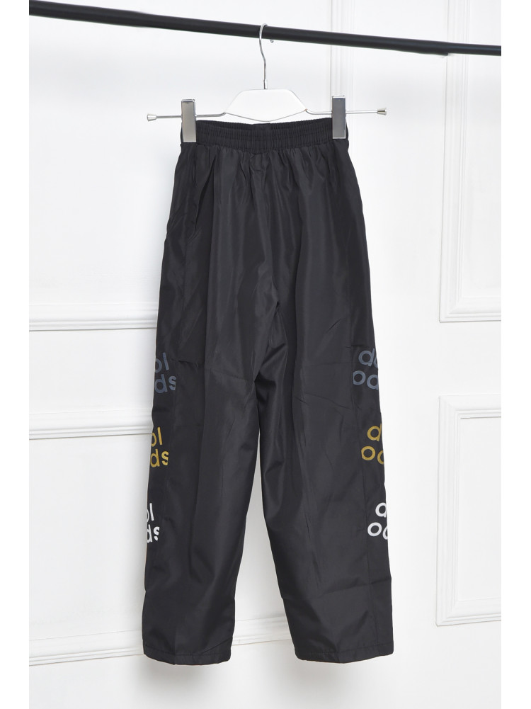 Спортивные штаны детские для мальчика черного цвета 160062C
