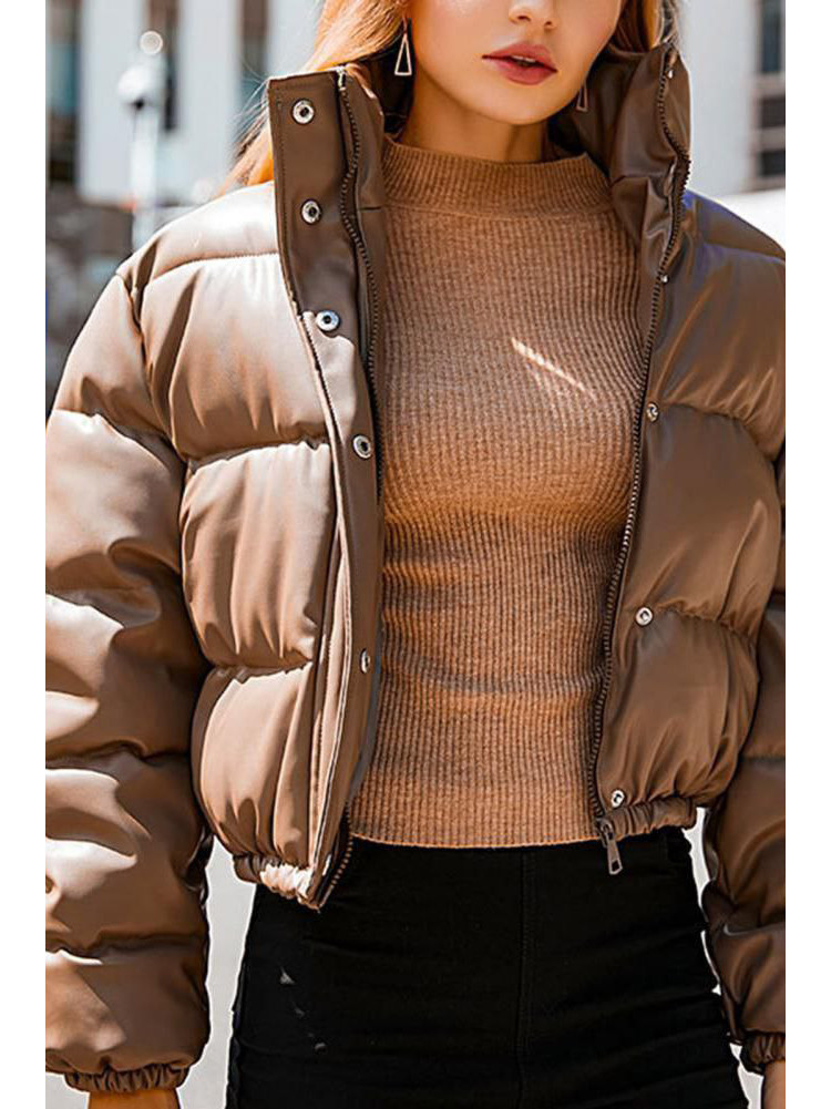 Куртка женская коричневого цвета 8101 160501C