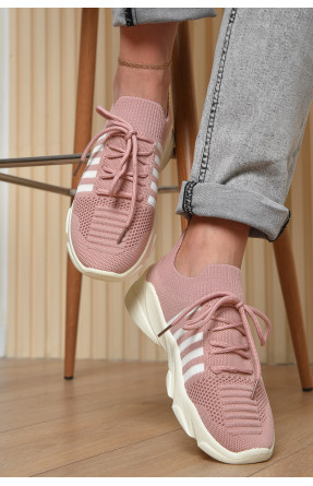 Кросівки жіночі рожевого кольору текстиль 265 160780C