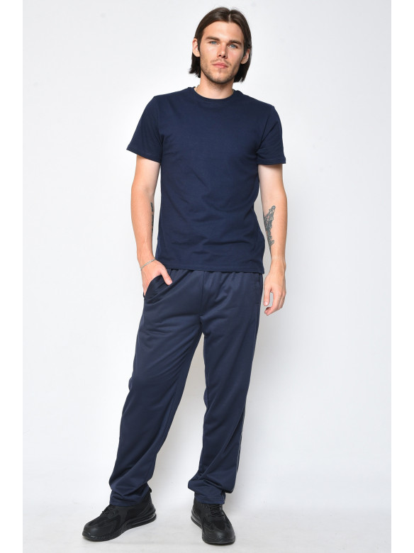 Спортивные штаны мужские темно-синего цвета 101 160829C