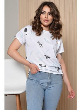 Футболка женская белого цвета размер XL 211 161034C Футболка женская белого цвета размер XL 211 161034C
