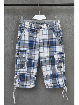 Бриджи подростковые для мальчика в клеточку размер 146 6801 161073C