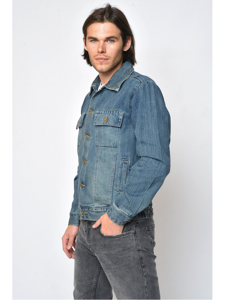 Пиджак мужской джинсовый синего цвета 955 161701C