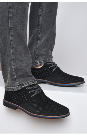 Туфли мужские черного цвета на шнуровке 538-1 162021C