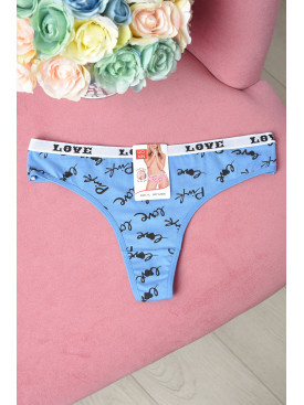 Стринги женские хлопковые синего цвета размер ХL 2906 162688C