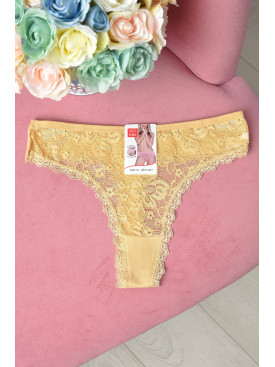 Стринги женские хлопковые с гипюровой вставкой 1931 162801C