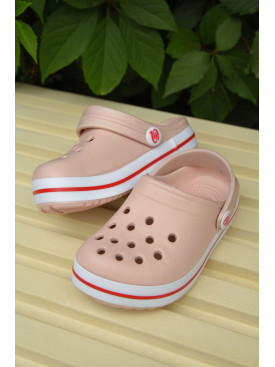 Крокси дитячі для дівчинки пудрового кольору 162962C