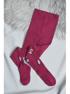 Колготы детские для девочки бордового цвета размер 92-104 Т-210 163121C Колготы детские для девочки бордового цвета размер 92-104 Т-210 163121C