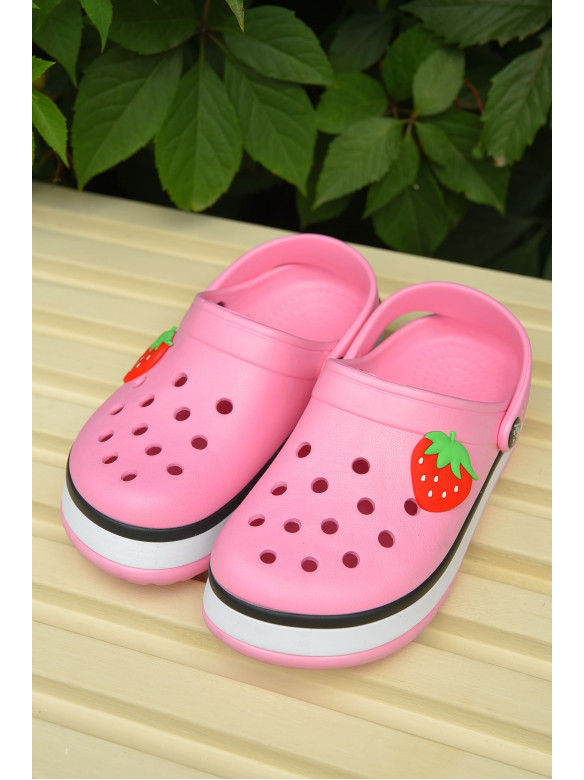 Кроксы детские для девочки розового цвета 3102-333 163145C