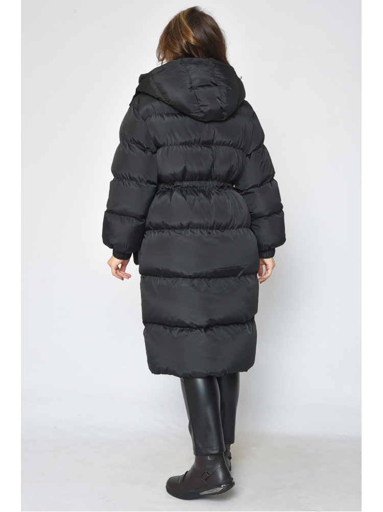 Куртка женская зимняя черного цвета 163346C
