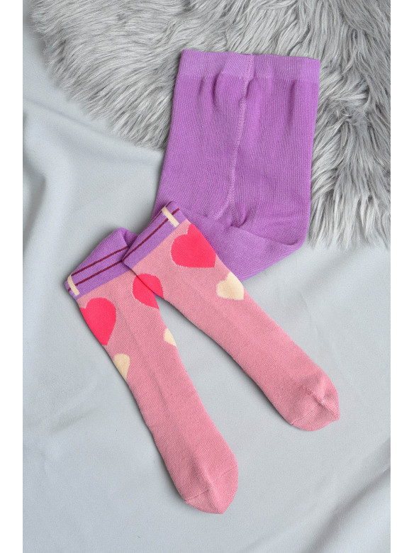 Колготы детские махровые для девочки фиолетового цвета размер 104-116 Т-007 163433C