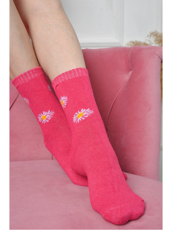 Носки махровые женские розового цвета размер 37-42 770 163532C