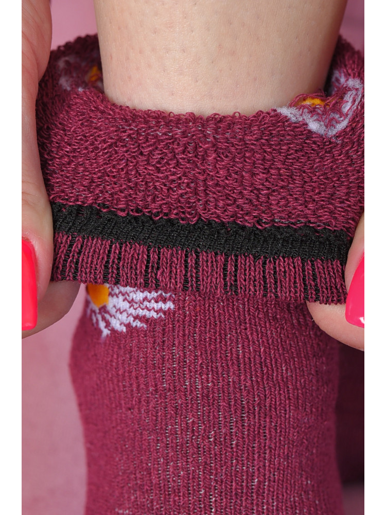 Носки махровые женские бордового цвета размер 37-42 770 163537C