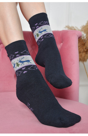 Шкарпетки махрові жіночі темно-сірого кольору розмір 37-42 701 163549C