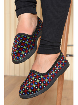 Тапочки женские бордового цвета 106 163603C