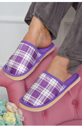 Тапочки домашние женские фиолетового цвета 163635C