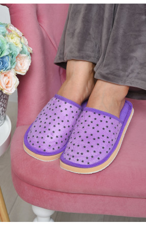 Тапочки домашние женские фиолетового цвета 163647C