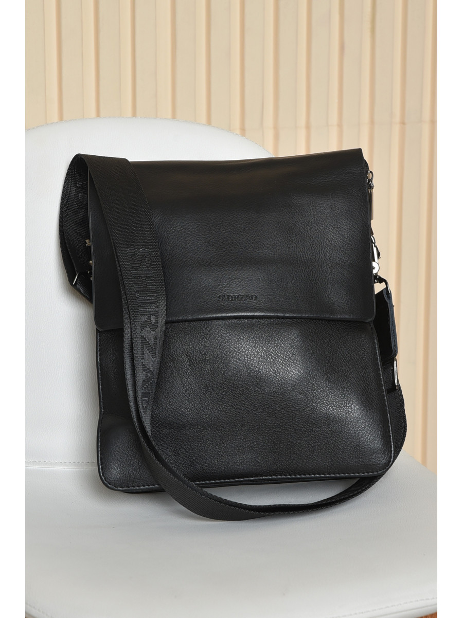 Сумка мужская через плечо черного цвета 8106-3 163689C