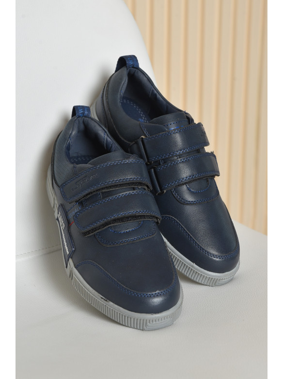 Туфли детские для мальчика темно-синего цвета 133-2 163808C