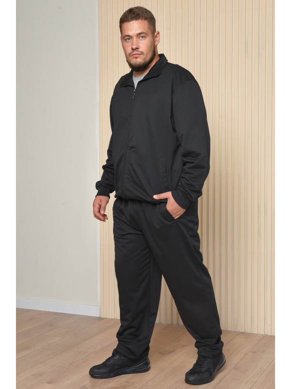 Спортивный костюм мужской батальный черного цвета 978 163809C