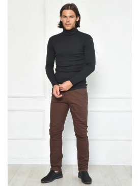 Штаны мужские темно-коричневого цвета 90647 163979C