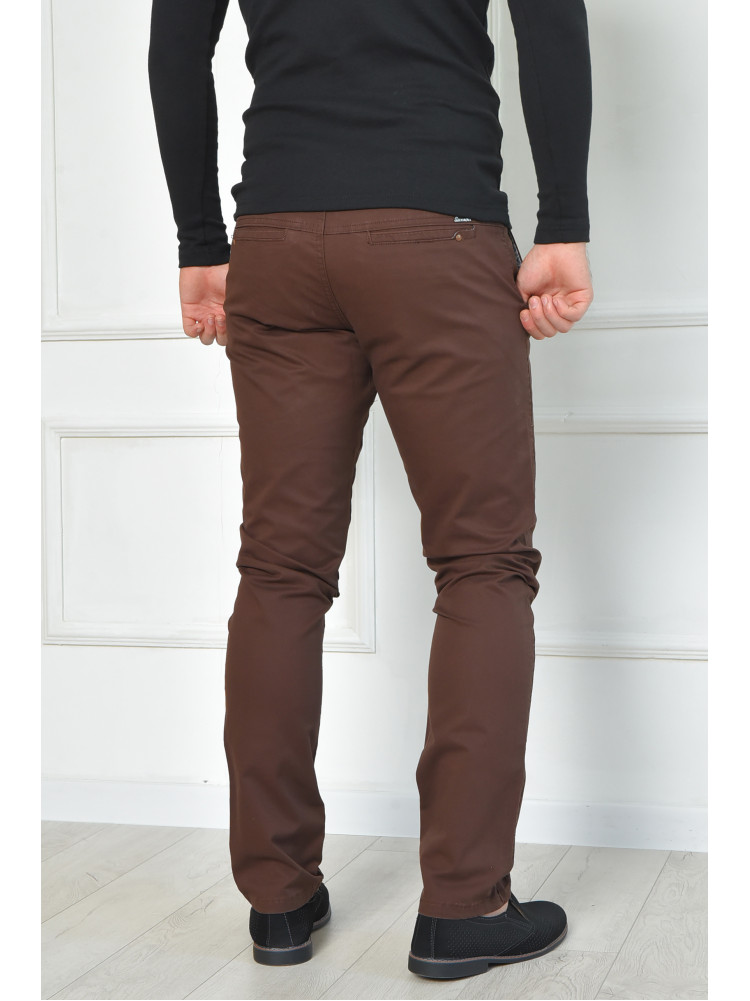 Штаны мужские темно-коричневого цвета 90647 163979C