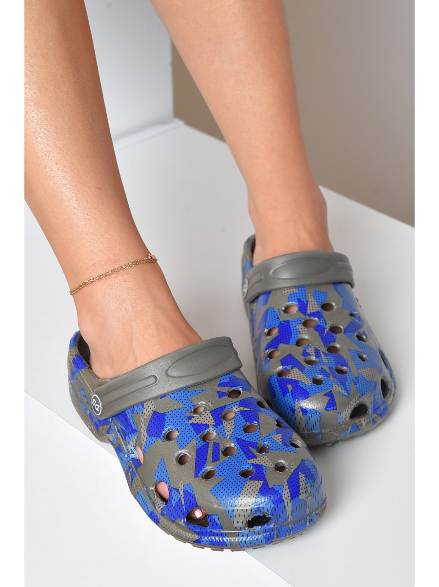 Кроксы женские серого цвета 164135C